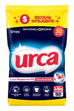 LAVA ROUPAS EM PO URCA TRADICIONAL CONCENTRADO SACHE 2,4KG