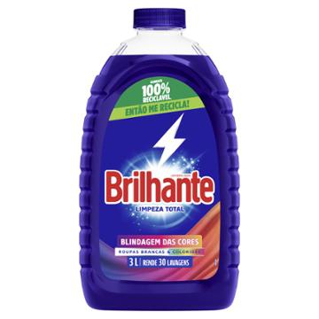 LAVA ROUPAS LIQUIDO BRILHANTE LIMPEZA TOTAL 3L