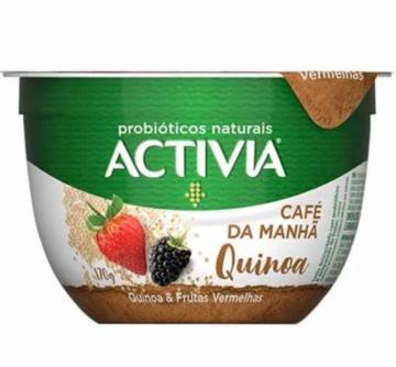 LEITE FERMENTADO DANONE ACTIVIA CAFE DA MANHA QUINOA E FTA VERM 170G
