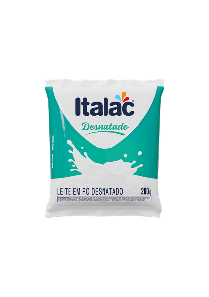 LEITE PO ITALAC DESNATADO PACOTE 200G