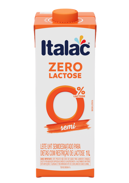 LEITE UHT ITALAC S/DESNATADO ZERO LACTOSE 1L