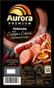 LINGUICA TOSCANA AURORA PREMIUM CERVEJA E CEBOLA CARAMELIZADA 500G