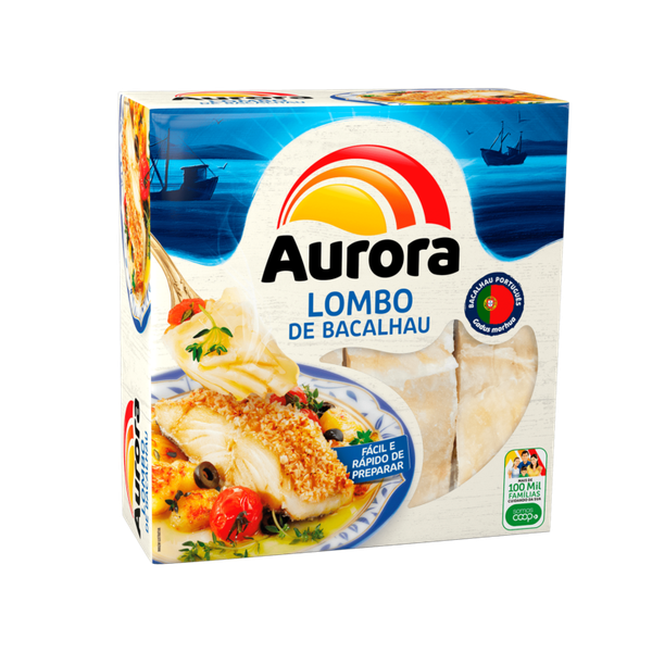 LOMBOS DE BACALHAU AURORA DESSALGADO CONGELADO 800G