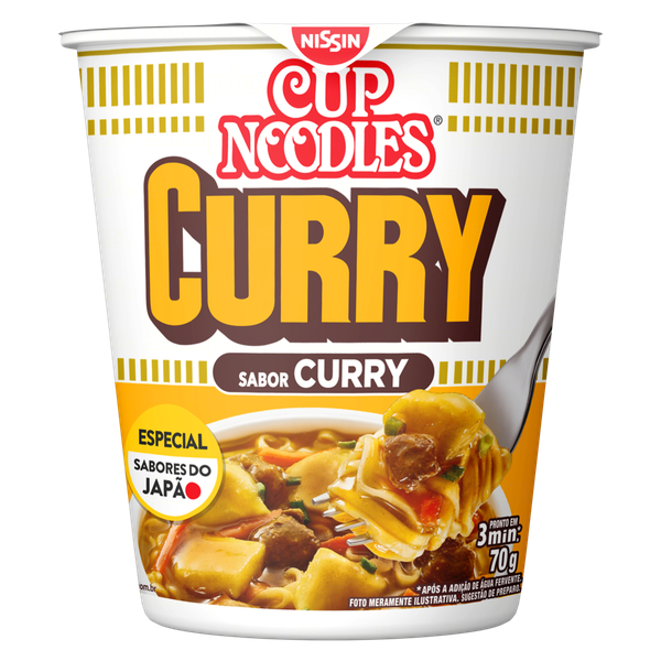MACARRAO INSTANTANEO NISSIN CUP NOODLES CURRY 70G