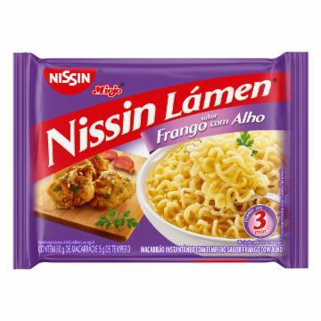 MACARRAO INSTANTANEO NISSIN LAMEN FRANGO COM ALHO 85G
