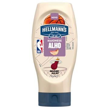 MAIONESE ALHO NBA MIAMI HEAT HELLMANNS SQUEEZE 335G