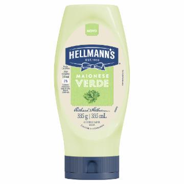 MAIONESE HELLMANNS VERDE SQUEEZE 335G