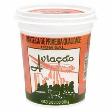 MANTEIGA AVIACAO COM SAL POTE 500G