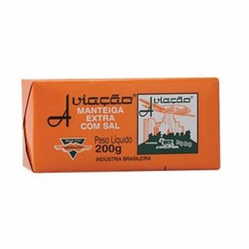 MANTEIGA AVIACAO COM SAL TABLETE 200G