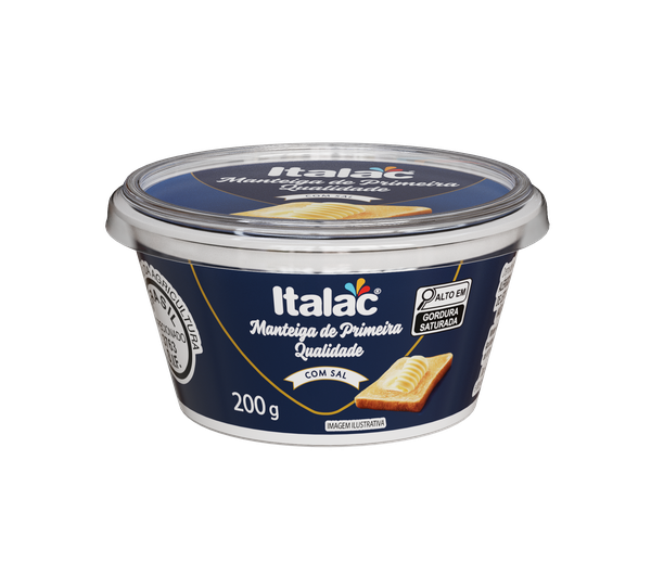 MANTEIGA ITALAC PRIMEIRA QUALIDADE COM SAL 200G
