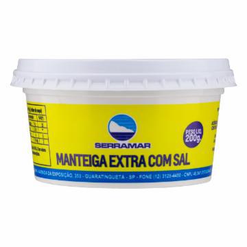 MANTEIGA SERRAMAR EXTRA COM SAL POTE 200G
