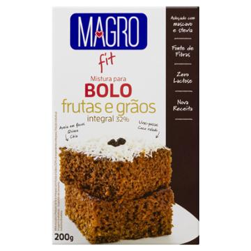 MISTURA BOLO MAGRO FIT INTEGRAL FRUTAS GRAOS 200G