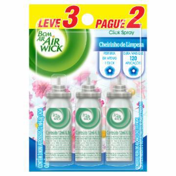 NEUTRALIZADOR BOM AR SPRAY CHEIRINHO DE LIMPEZA REFIL LV3 PG2 12ML