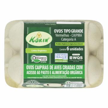 OVOS KORIN VERMELHOS GRANDE ORGANICO COM 6