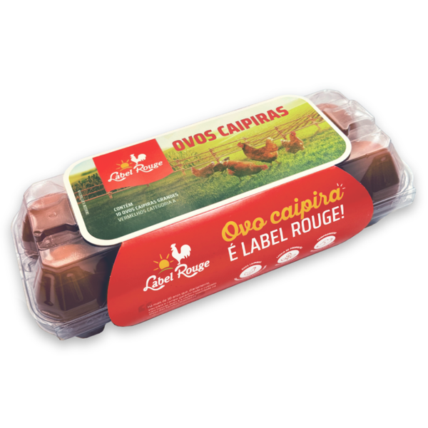 OVOS LABEL ROUGE CAIPIRA C/10
