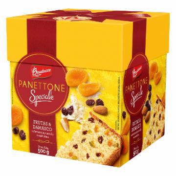 PANETTONE BAUDUCCO FRUTAS E DAMASCO 500G