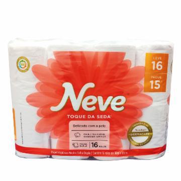 PAPEL HIGIENICO NEVE FOLHA DUPLA NEUTRO LV 16 PG 15 30MTS