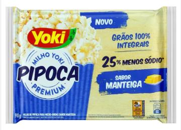 PIPOCA YOKI MICROONDAS PREMIUM COBERTURA MANTEIGA 90G