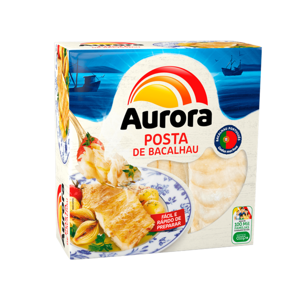POSTAS DE BACALHAU AURORA DESSALGADO CONGELADO 800G
