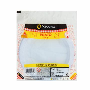 PRATO PLAST COPOBRAS 15CM C/10 BCO
