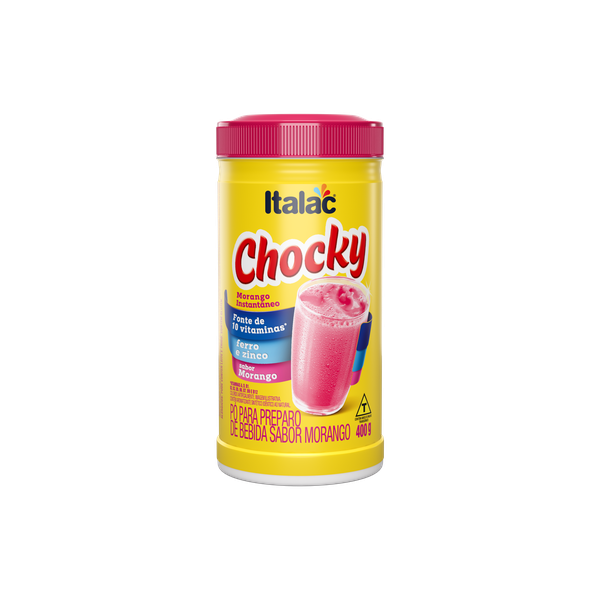 PREPARO EM PO ITALAC CHOCKY MORANGO POTE 400G