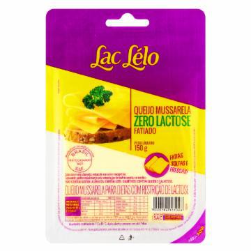 QUEIJO MUSSARELA LAC LELO ZERO LACTOSE FATIADO 150G
