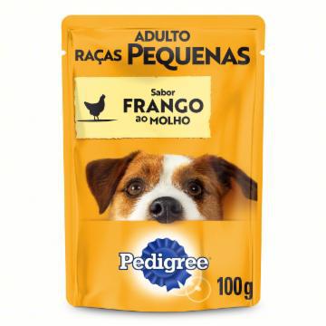 RACAO PEDIGREE CAES ADULTO RACAS PEQUENAS FRANGO AO MOLHO SACHE 100G