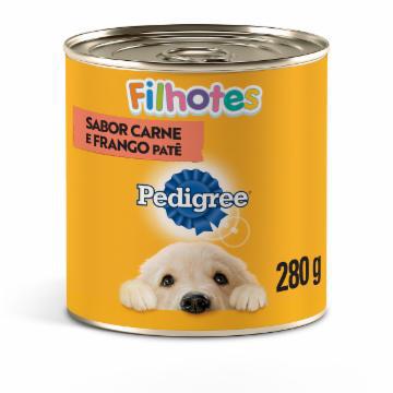 RACAO UMIDA PEDIGREE CAES FILHOTES CARNE E FRANGO LATA 280G
