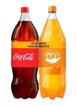 REFRIGERANTE PACK 1 COCA COLA + 1 FANTA LARANJA 2L