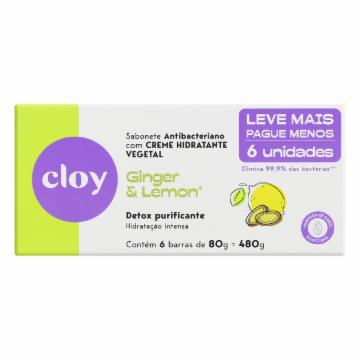 SABONETE BARRA CLOY HIDRATANTE GINGER&LEMON LEVE MAIS PAGUE MENOS 480G