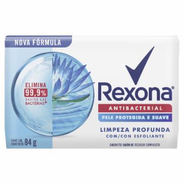 SABONETE BARRA REXONA ANTIBACTERIAL LIMPEZA PROFUNDA C/ ESFOLIANTE 84g