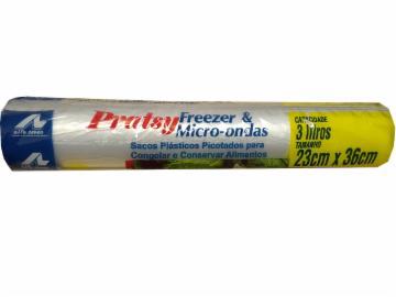 SACO PRATSY FREEZER/MICRO 23X36 3L COM 50 UNIDADES