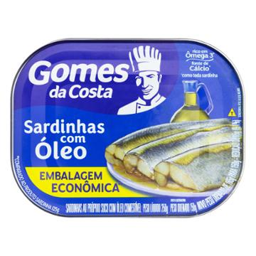SARDINHA GOMES COSTA OLEO 250G