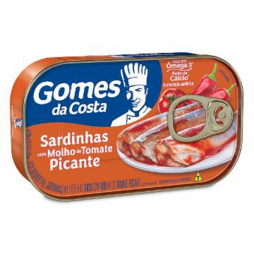 SARDINHA GOMES COSTA TOMATE PICANTE 125G