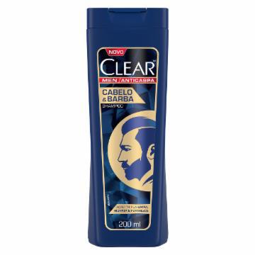 SHAMPOO ANTICASPA CLEAR MEN CABELO & BARBA 200ML
