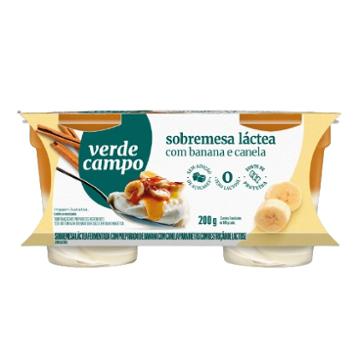 SOBREMESA LACTEA VERDE CAMPO BANANA COM CANELA C/2 200G
