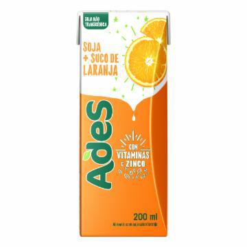 SUCO A BASE DE SOJA ADES LARANJA 200ML