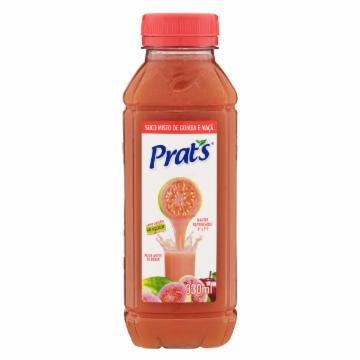 SUCO INTEGRAL PRATS GOIABA E MACA GARRAFA 330ML