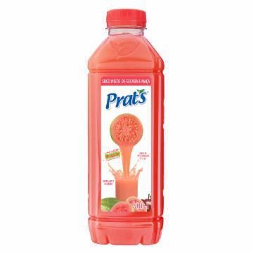 SUCO INTEGRAL PRATS GOIABA E MACA GARRAFA 900ML