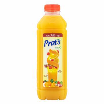 SUCO INTEGRAL PRATS LARANJA ACEROLA E MACA GARRAFA 900ML