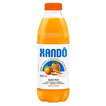 SUCO XANDO MIX LARANJA ABACAXI CENOURA GENGIBRE GARRAFA 900ML