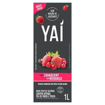 SUCO YAI CRANBERRY COM MORANGO 1L 