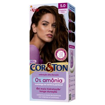 TINTURA CREME COR&TON 0% AMONIA CASTANHO CLARO 5.0