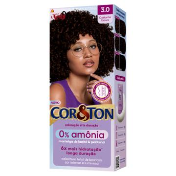 TINTURA CREME COR&TON 0% AMONIA CASTANHO ESCURO 3.0 