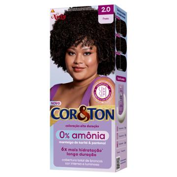 TINTURA CREME COR&TON 0% AMONIA PRETO 2.0