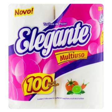 TOALHA DE PAPEL ELEGANTE 2 ROLOS COM 50