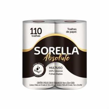 TOALHA DE PAPEL SORELLA ABSOLUTE COM 2 COM 55F