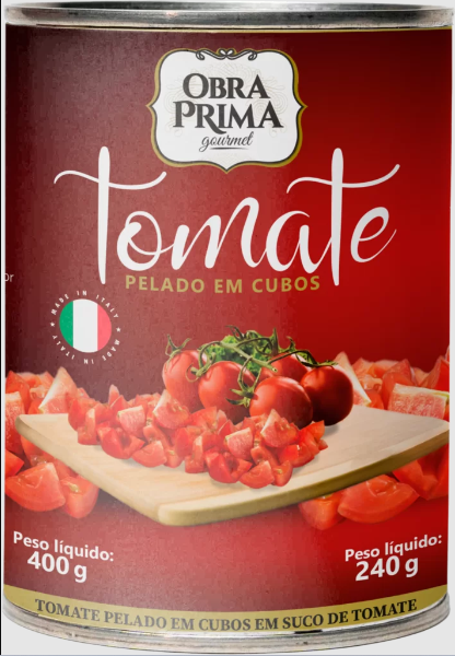 TOMATES PELADOS OBRA PRIMA POMODORI CUBOS 400G