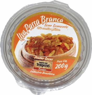 UVA PASSA BRANCA EMPORIO TEMPEROS S/SEMENTE 200G