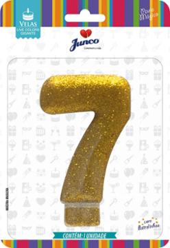 VELA JUNCO ANIVERSARIO LIVE C/GLITER OURO N7